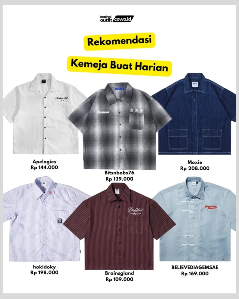 atasan - atasan kemeja buat harian