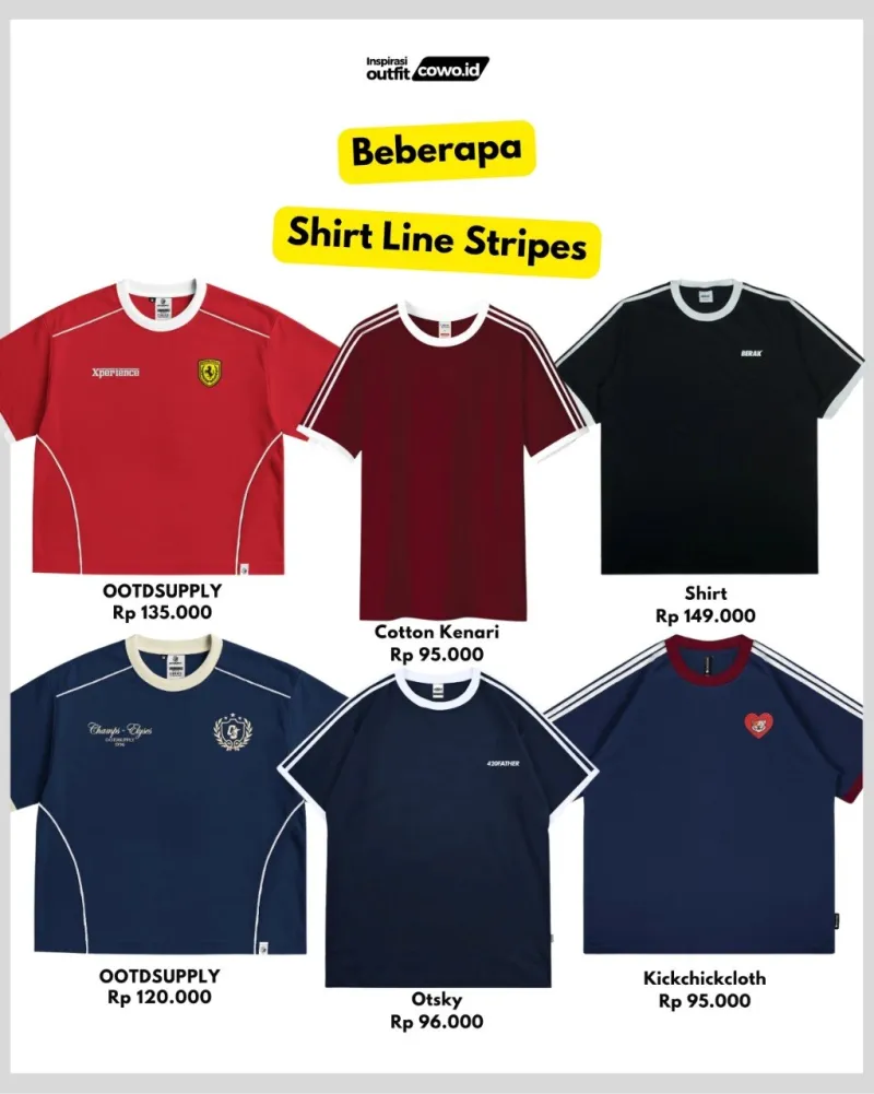atasan - atasan shirt line stripes