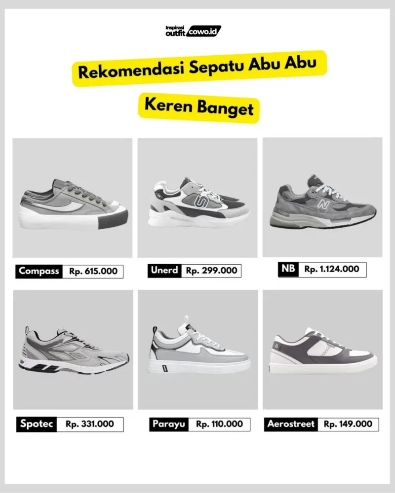 Sepatu - Sepatu Abu abu